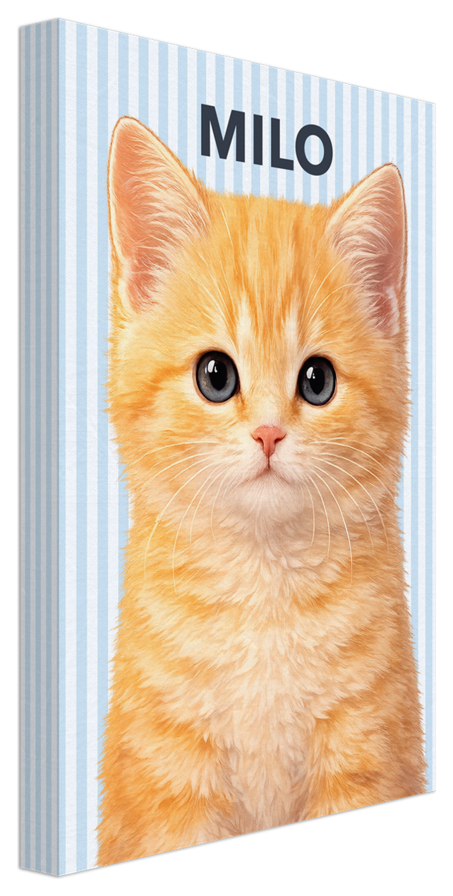 Mockup canvas del gattino Milo
